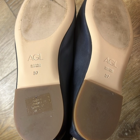 AGL Sheryl Moc Moccasin in Navy Blue Leather Loafers Size 37/7 - Picture 6 of 11